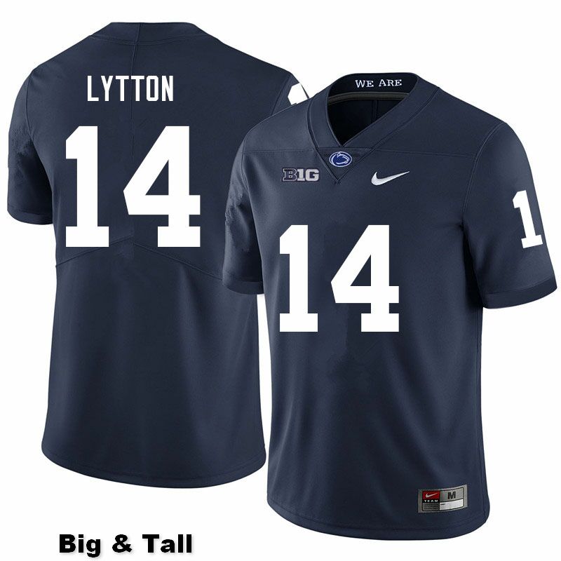 NCAA Nike Men's Penn State Nittany Lions A.J. Lytton #14 College Football Authentic Big & Tall Navy Stitched Jersey LYO2698KZ